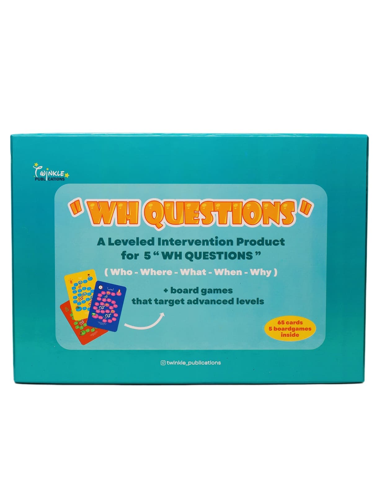 The WH Questions box — a leveled intervention product for the five WH questions